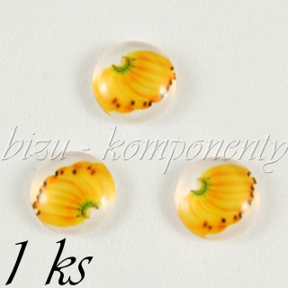 Skleněný kabošon trs banánů, 12 mm