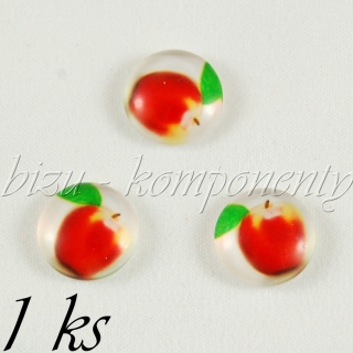 Poslední kabošon červené jablko, 12 mm