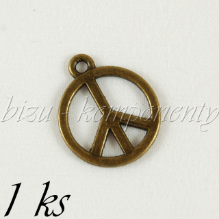 Symbol peace, bronzová barva