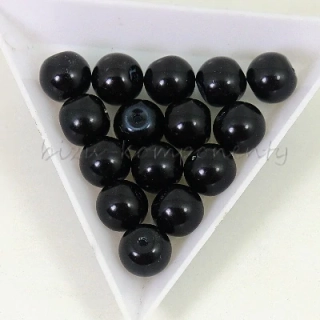 Černé voskované perle 10mm 10ks