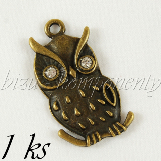 Sovička s čirýma očima, bronzová barva