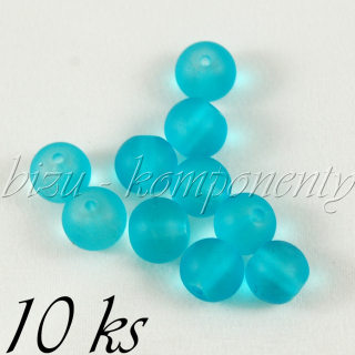Světle modré ledové korálky 8mm 10ks