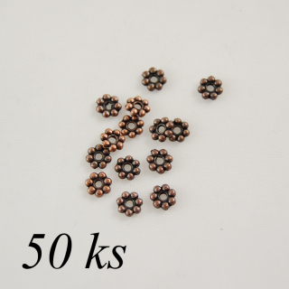  Mezidíl  kytička, měděná barva 50ks
