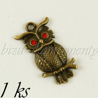 Sovička Bětuška s červenýma očima, bronzová barva