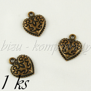 Menší srdíčko, bronzová barva