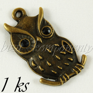 Sovička s černýma očima, bronzová barva