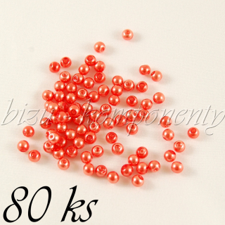 Meruňkové voskované perle 4mm 80ks