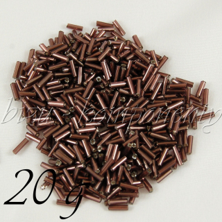 Lesklé fialovohnědé trubičky 6mm 20g