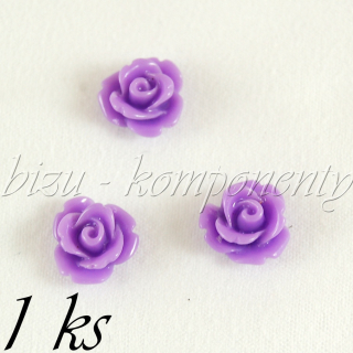 Kabošon fialová růže 1, 10mm