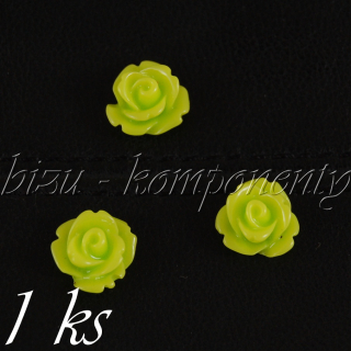 Kabošon světle zelená růže 1, 10mm
