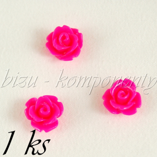 Kabošon sytě růžová růžička 1, 10mm