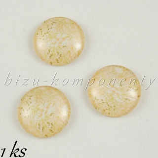 Skleněný kabošon vyprahlá louka  20mm