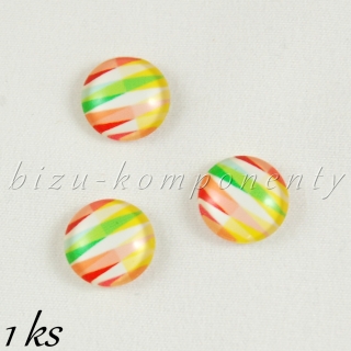 Skleněný kabošon ostré tvary 12mm