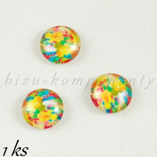Skleněný kabošon rozmanitý 12mm