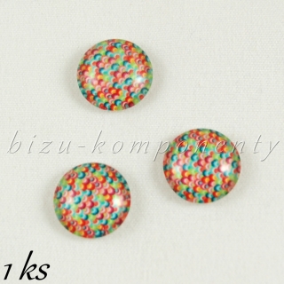 Skleněný kabošon šupiny 12mm