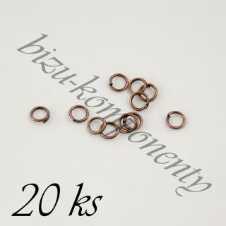 Jednoduchý spojovací kroužek měděné barvy - 5mm - 20ks