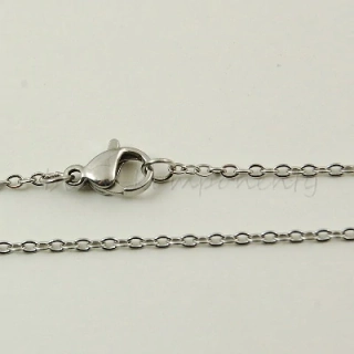 Jemný řetízek z oceli, články 2x1,5mm, 45cm