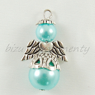 Sada na výrobu pěti světle modrých andílků