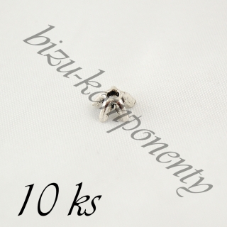 Pětiprstý kaplík F, stříbrná barva  10ks