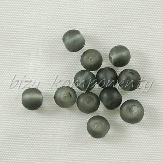 Šedočerné ledové korálky, 4mm 20ks