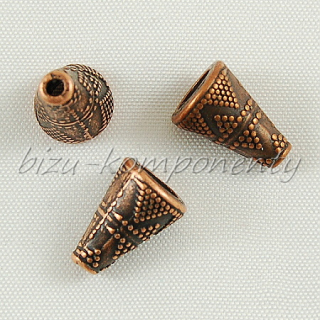 Masivní kaplík, měděná barva 1ks