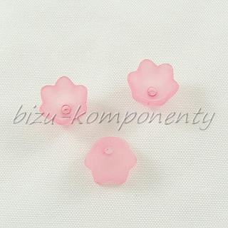 Růžový akrylový květ konvalinky 10x7mm, 10ks