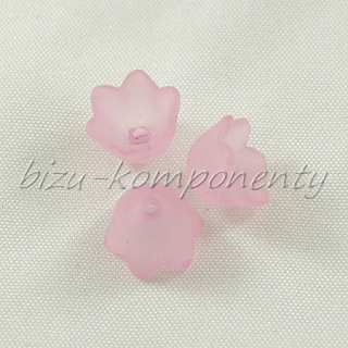 Růžovofialový akrylový květ konvalinky 10x7mm, 10ks