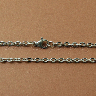 Řetízek z oceli, ploché články 4x3mm, 50cm