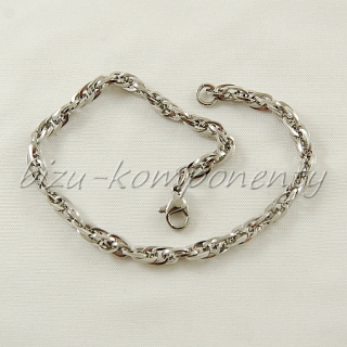 Náramek - propletené články, 21cm chirurgická ocel