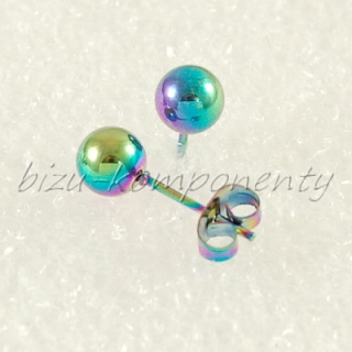 Kulička 6mm, chirurgická ocel, duhová barva