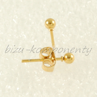 Kulička 3mm, chirurgická ocel, zlatá barva