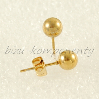 Kulička 6mm, chirurgická ocel, zlatá barva