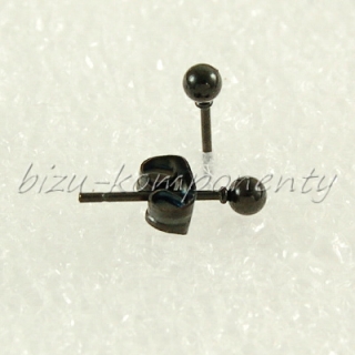 Kulička 3mm, chirurgická ocel, černá barva