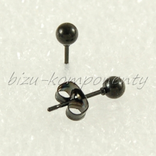 Kulička 4mm, chirurgická ocel, černá barva