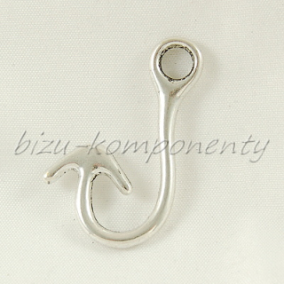 Háček - šipka, stříbrná barva