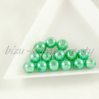 Zelené voskované perle 8mm 20ks