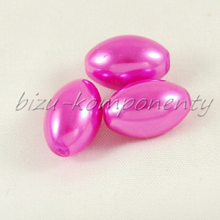 Fialové voskované perle 18x10mm 1ks