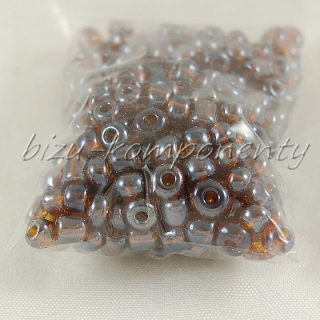 Hnědý průsvitný rokajl 4mm 20g