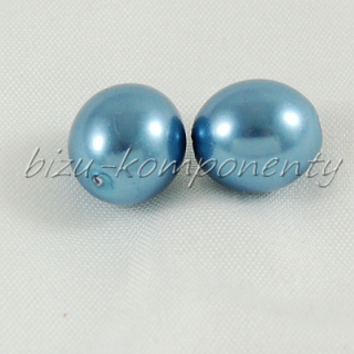 Modré voskované perle 11x10mm 5ks
