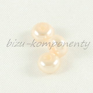 Světle růžové voskované perle - zploštělé, 5x3mm 20ks