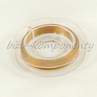Bižuterní lanko zlatohnědé barvy 0,45mm 10m