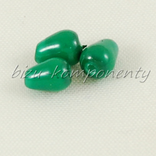 Zelené voskované perle - kapka, 5x3mm 20ks