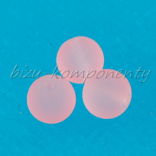 Růžovooranžové ledové korálky 10mm 10ks