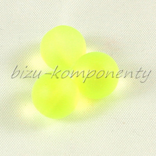 Luminiscenční žluté ledové korálky 10mm 10ks
