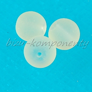 Béžově zelené ledové korálky 10mm 10ks