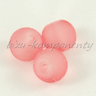 Lososově růžové ledové korálky 10mm 10ks