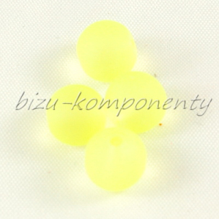 Luminiscenční žluté ledové korálky 8mm 10ks