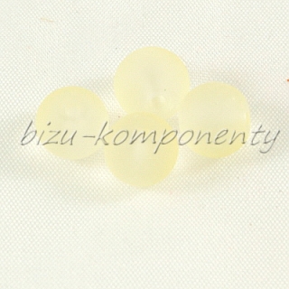 Béžově zelené ledové korálky 8mm 10ks