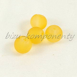 Citronově žluté ledové korálky 8mm 10ks