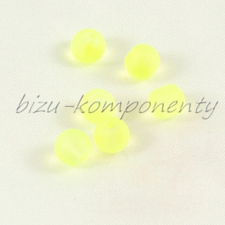Luminiscenční žluté ledové korálky 6mm 20ks